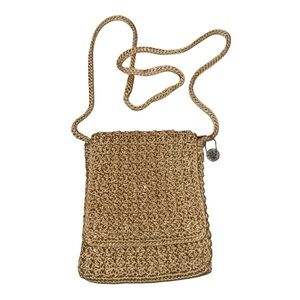 The Sak Gold Crochet Crossbody Bag